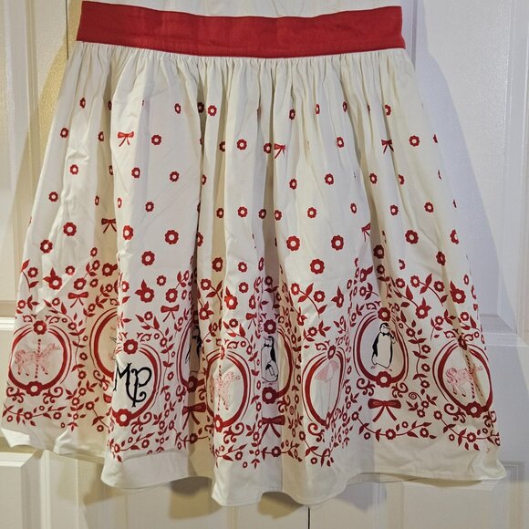 Disney Parks Dress Shop Mary Poppins Jolly Holiday Red White Cosplay 1X NWT +Hat - Picture 2 of 16